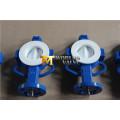 Wafer Type Butterfly Valve con revestimiento de PTFE